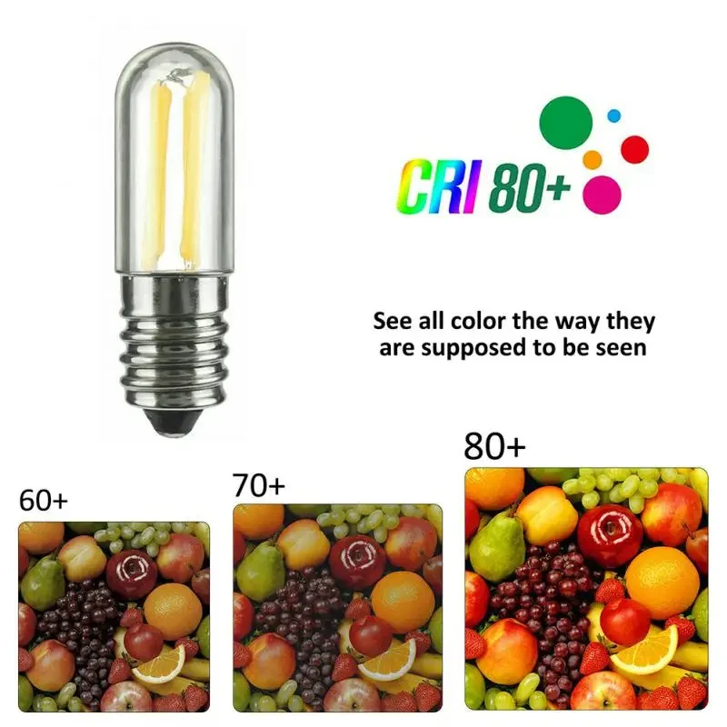 Imagem -02 - Luz Regulável do Refrigerador Lâmpada Led E14 Luz Cob do Filamento para o Pendente Substitua a Luz do Halogênio 30w 4w 220v