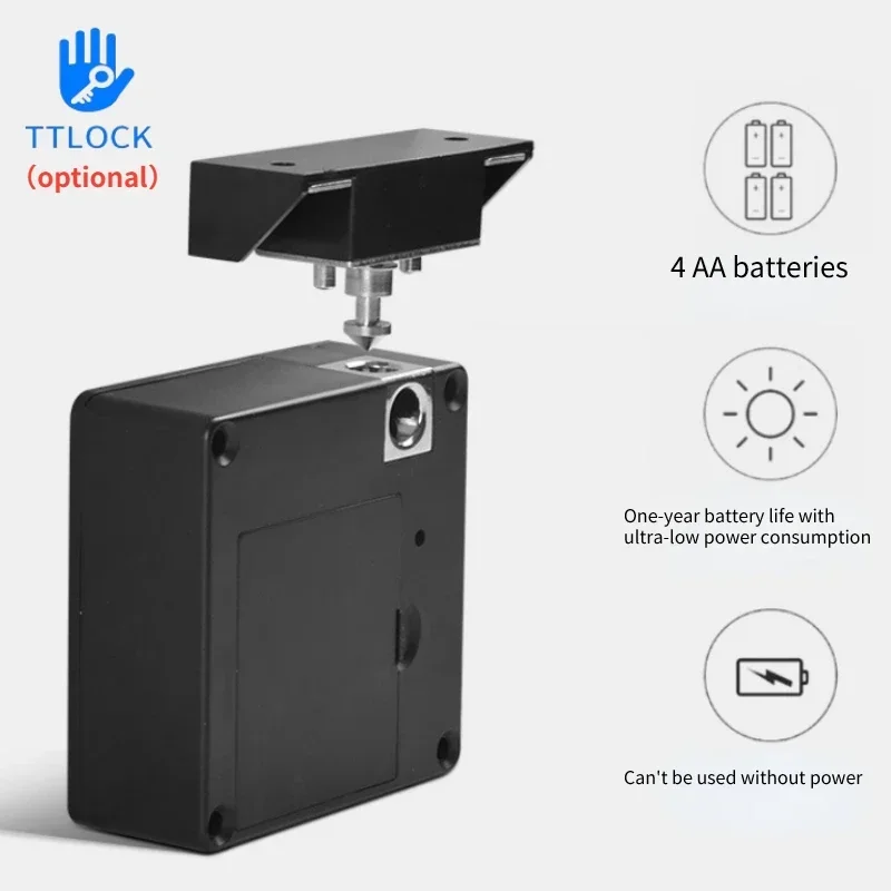 Cerradura electrónica cerradura de puerta de madera inteligente sin llave tarjeta IC Invisible aplicación TTlock NFC desbloqueo armario muebles