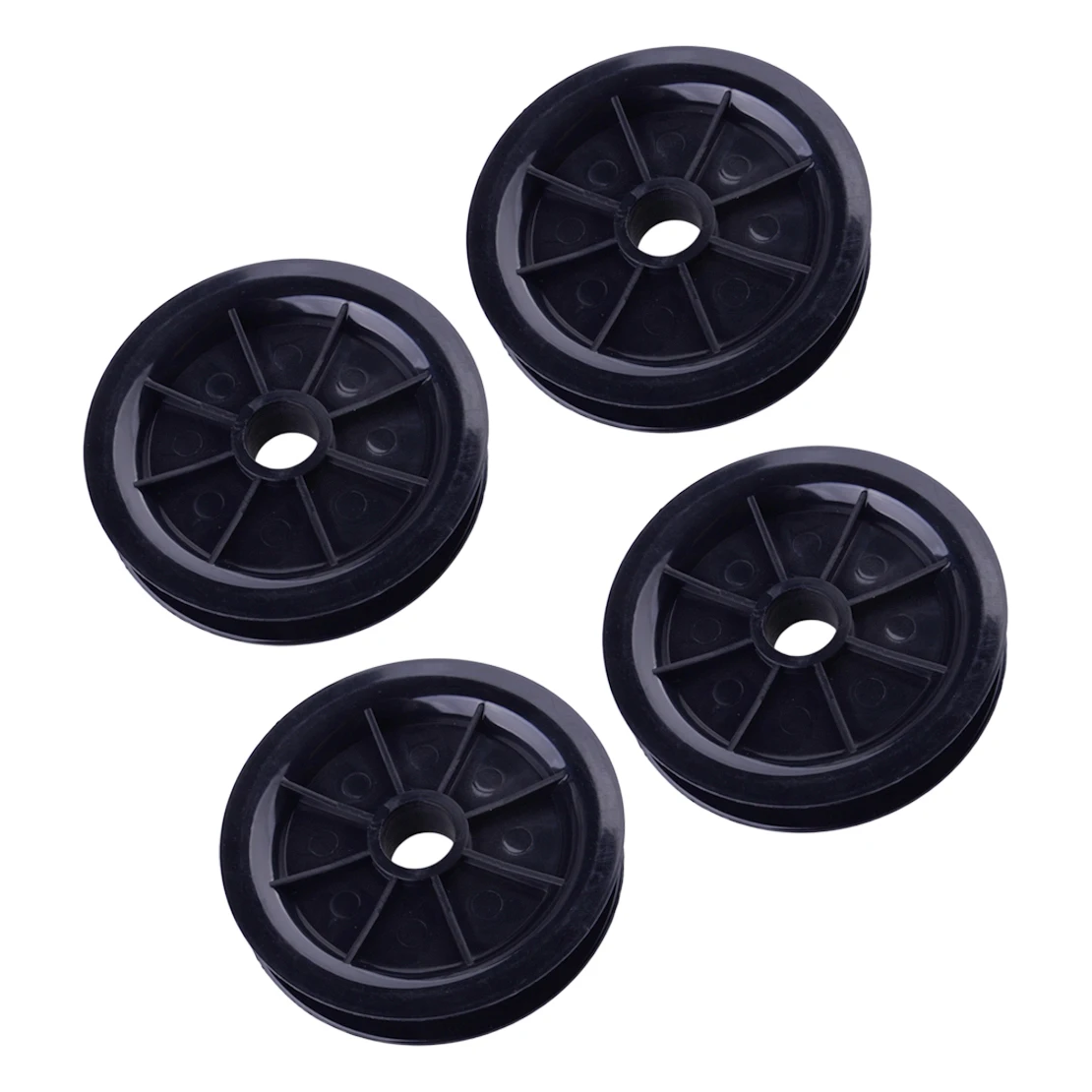 

4pcs Hose Sheave Pulley Fit For Toyota Forklift 02-6FD 02-6FG 40-6FG 42-6FG 6FD10 Black Plastic 68804-25080-71 68855-25150-71