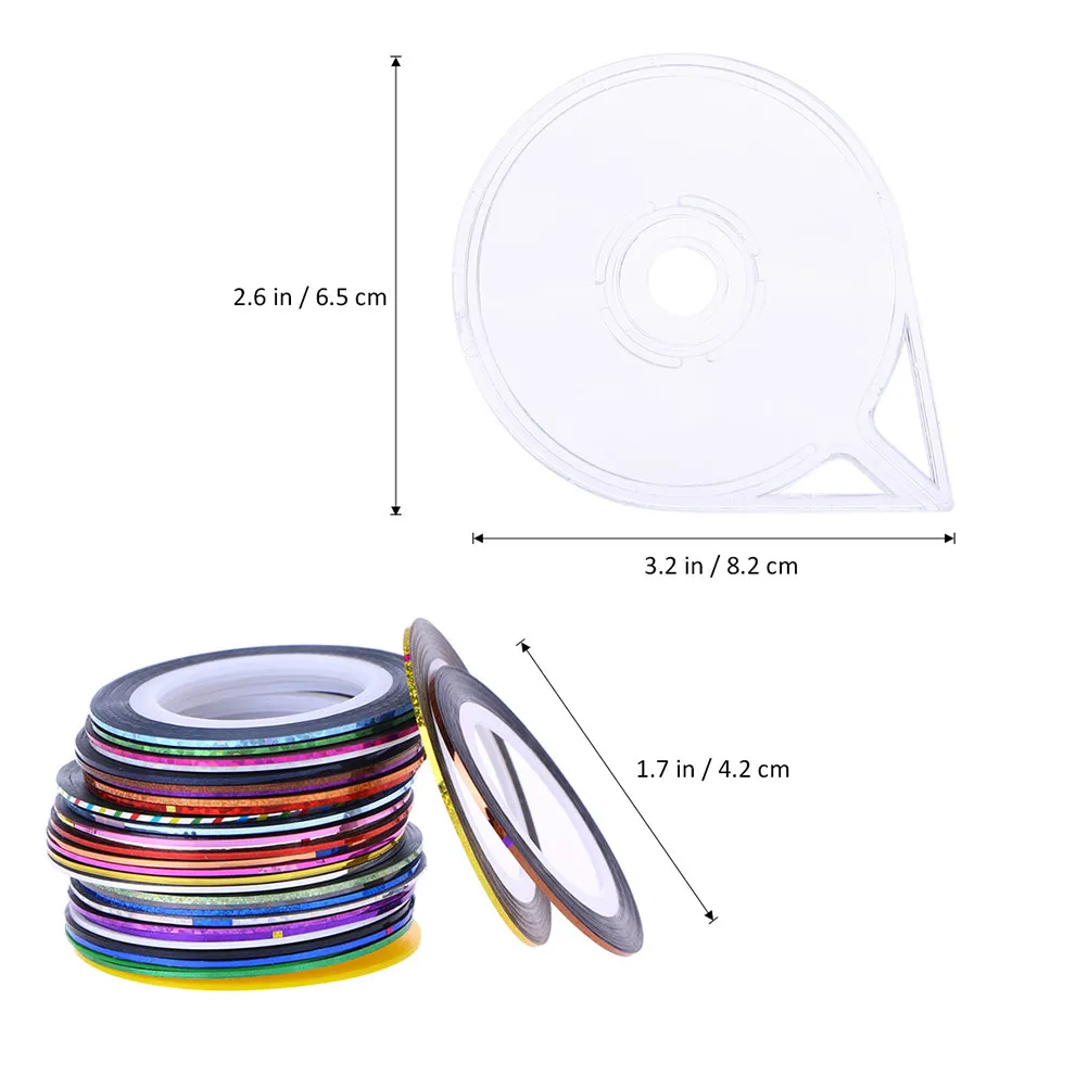 Nail Art String Tape Vinyl Stencils 2pcs 90 Rolls for Clean Crisp Lines DIY Manicure Decorative Nail Stickers