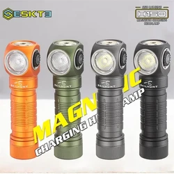 Skilhunt-磁気充電式LEDヘッドランプ,ミニaaヘッドライト,h150,eskte,h150,14500, USB