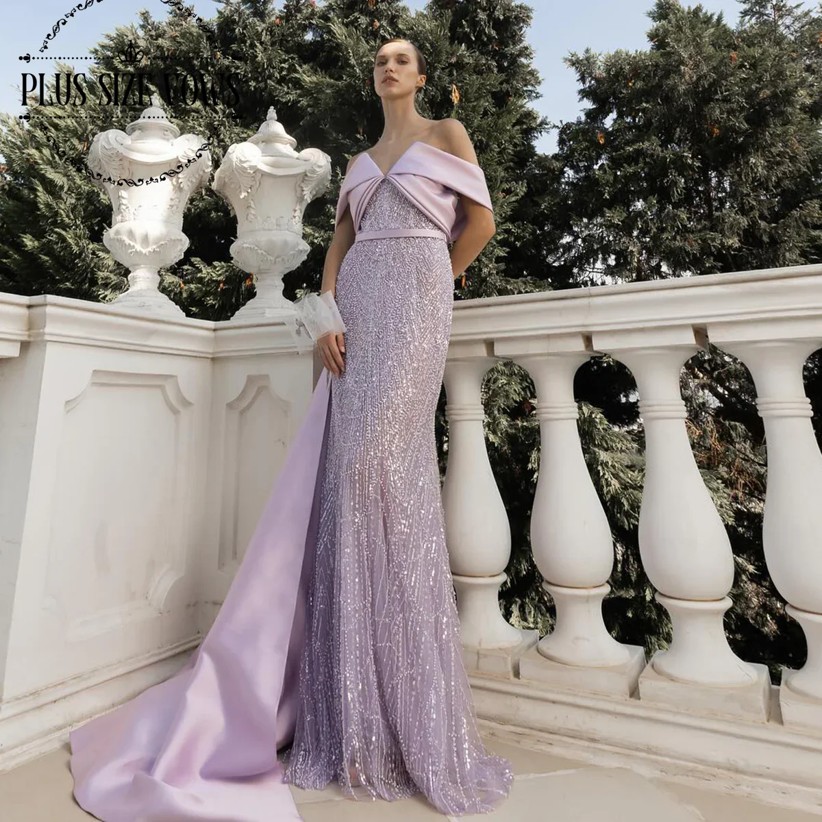 

Plus Size Vows Customized Sweetheart Sleeveless Belt Sequined Floor Length Luxury Evening Dresses 2025 Prom Dress Formal Gowns