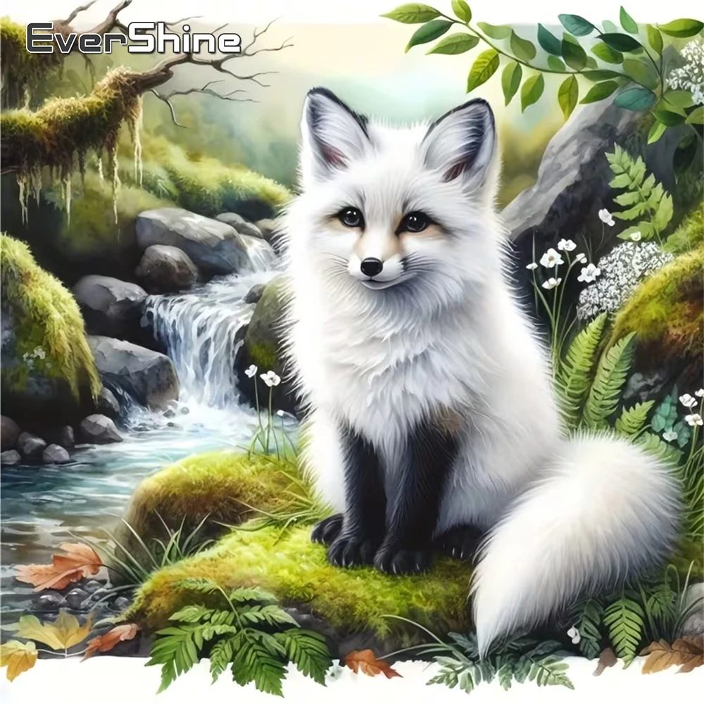 Evershine DIY Diamant Malerei Fuchs Tier Voll Platz Runde Diamant Mosaik Fluss Kreuz Stich Kits Kunst Stickerei Handgemachtes Geschenk