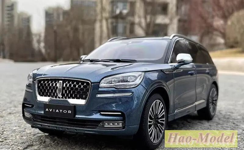 1:18 For Lincoln AVIATOR 2020 Car Model Diecast Metal Hobby Ornaments Toys Boys Birthday Gifts Hobby Display Collection Blue