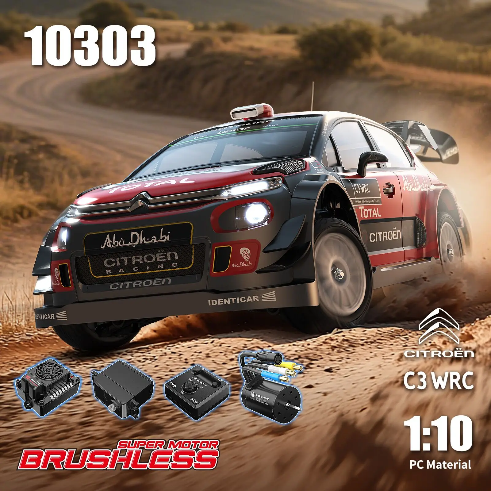 Hyper Go MJX 10303 10304 1/10 4WD RC Car Professional 4x4 Off-Road Racing 70km/H 3652 Sensored Brushless 2.4G Remote Control Car