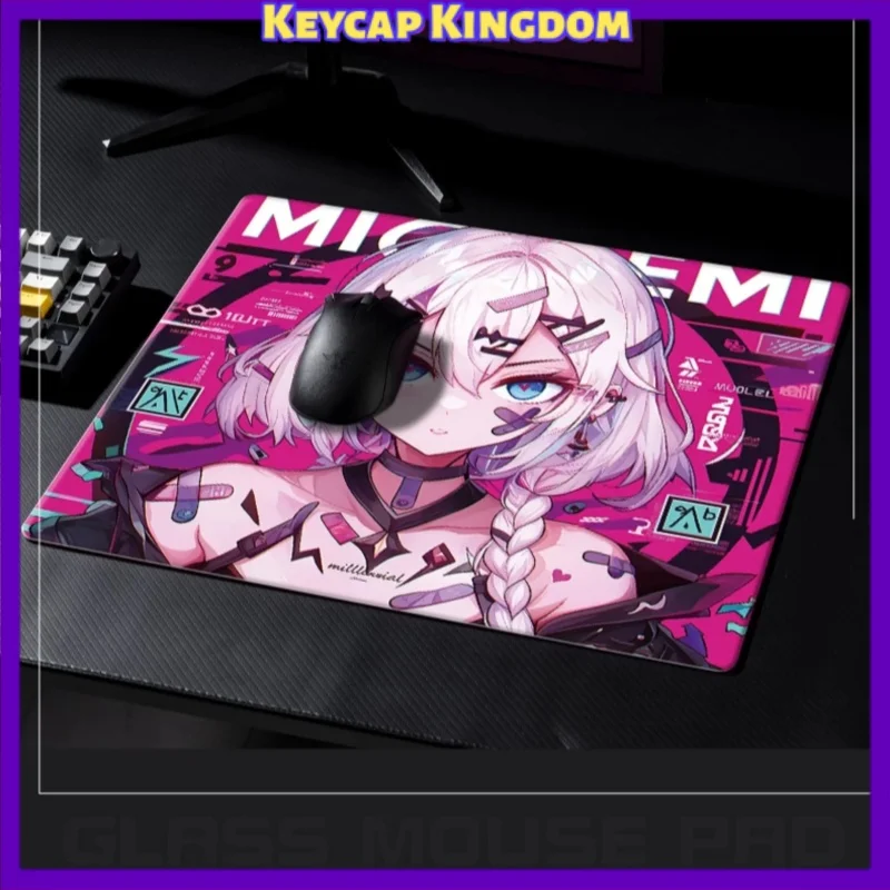 Extra Large Tempered Glass Mouse Pad FPS Esports Desk Mat Upgraded Crystal Mist Surface Smooth Custom Anti-Slip Gaming Desk Pad