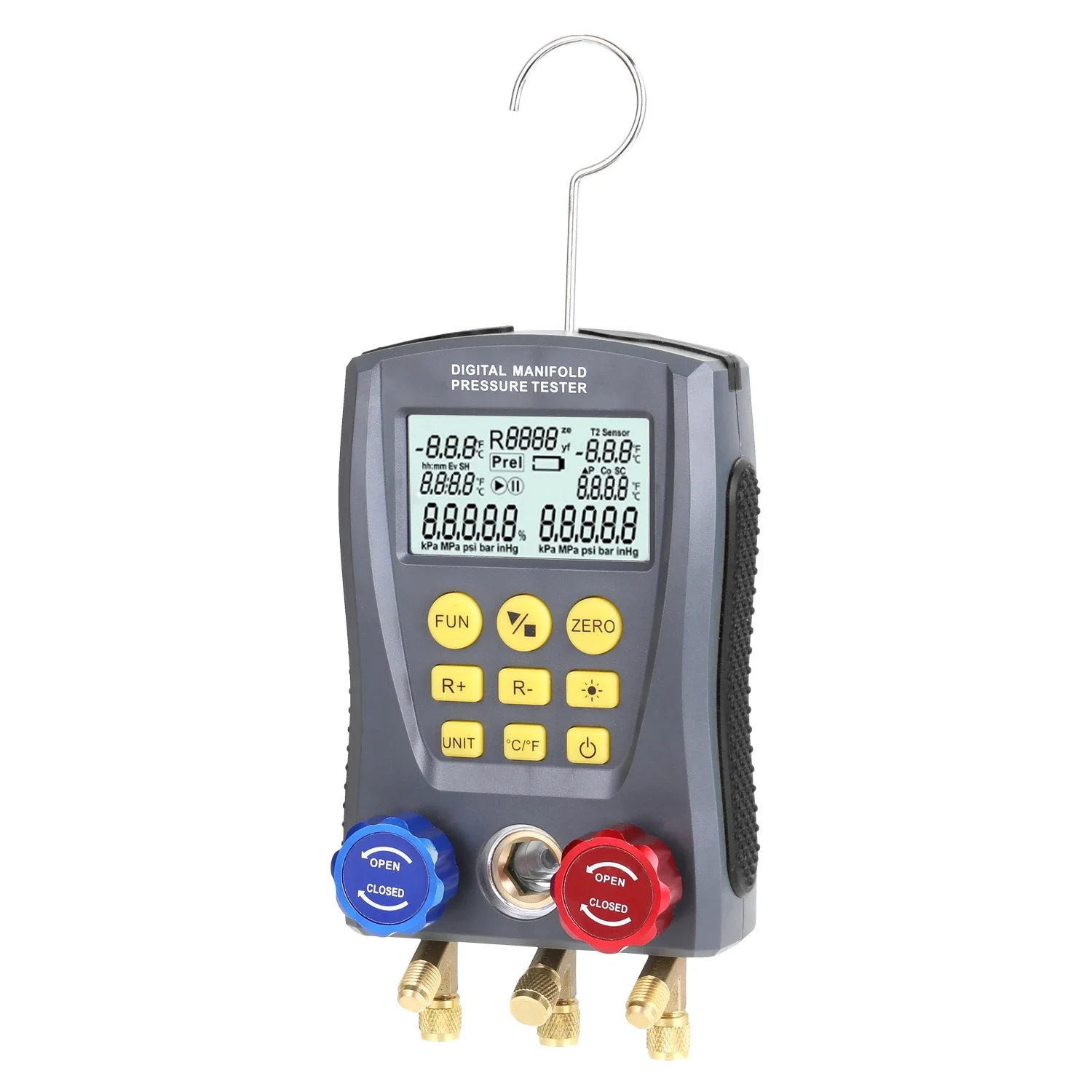 for Gauge Digital Vacuum Pressure Manifold Tester Meter Refrigeration HVAC Temperature Tester Digital Manifold Gauge Meter