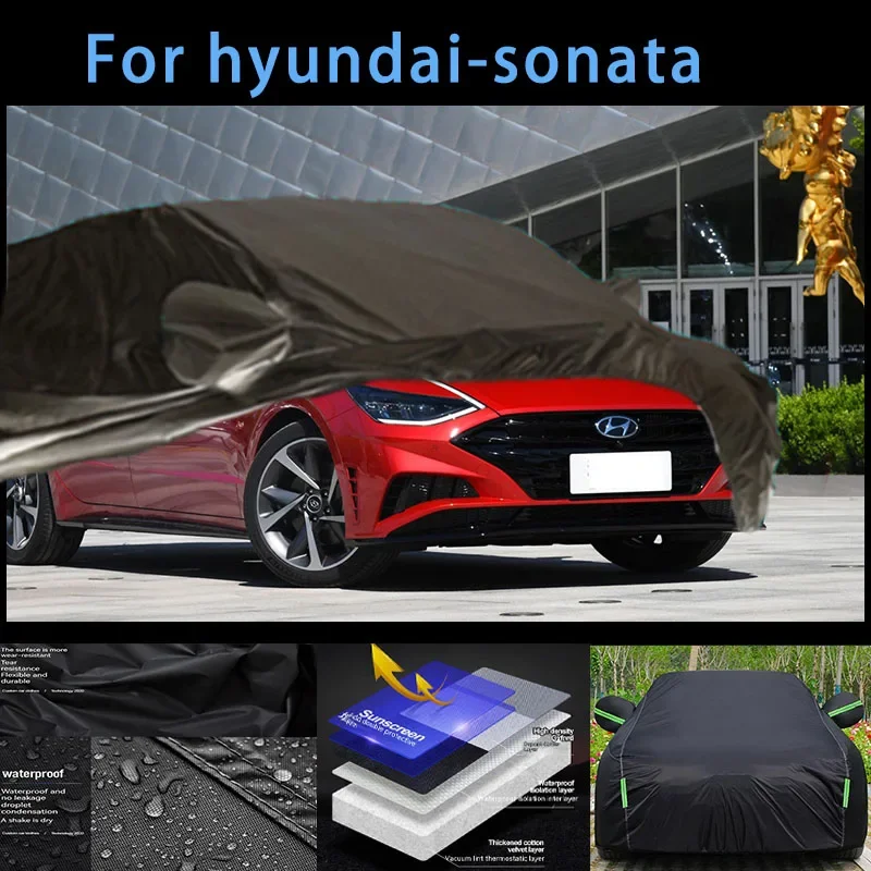 

For hyundai-sonata Outdoor Protection Full Car Covers Snow Cover Sunshade Waterproof Dustproof Exterior Car accessories