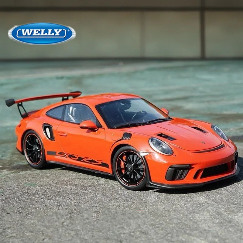 

WELLY 1:24 Porsche 911 GT3 RS Alloy Track Racing Car Model Diecast Metal Sports Car Vehicles Model High Simulation Kids Toy Gift