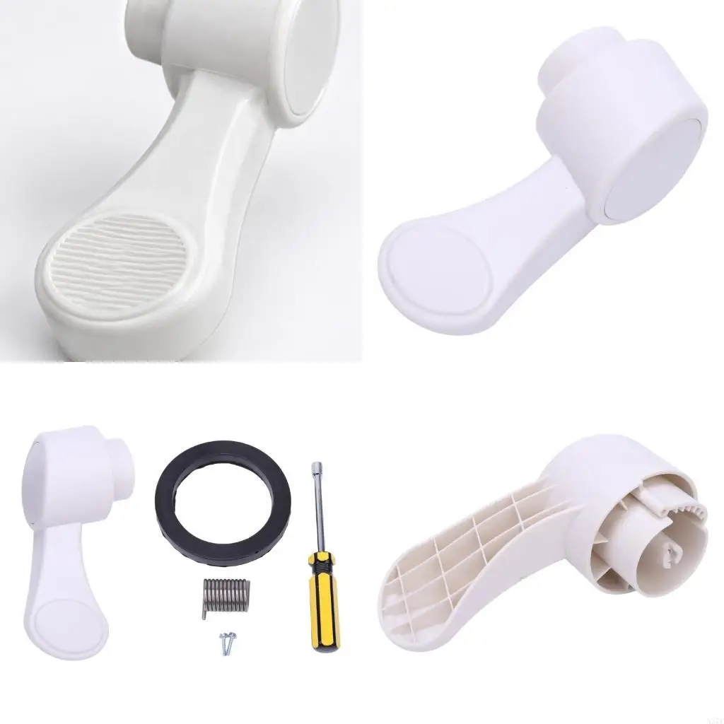 Foot Flush Lever Assembly for 300 310 for Direct Motorhome Toilet Replacement, with Ridged ABS Pad, 1 Washer, 1 Spring, and X37F