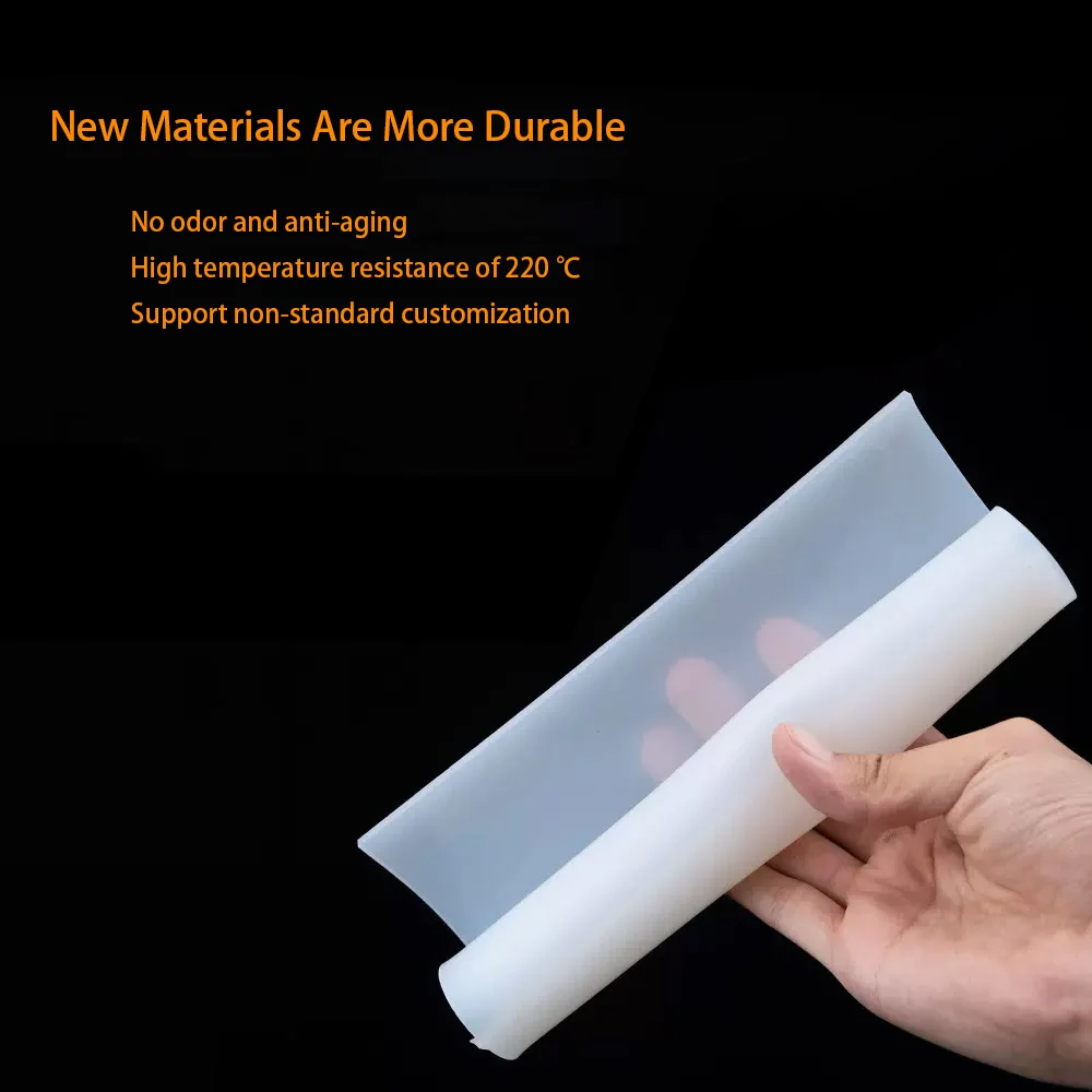 Translucent Silicone Rubber Sheet High Temperature Resistant Silicone Mat Home Industry 50x50 100x100 200x200 500x500 500x1000mm