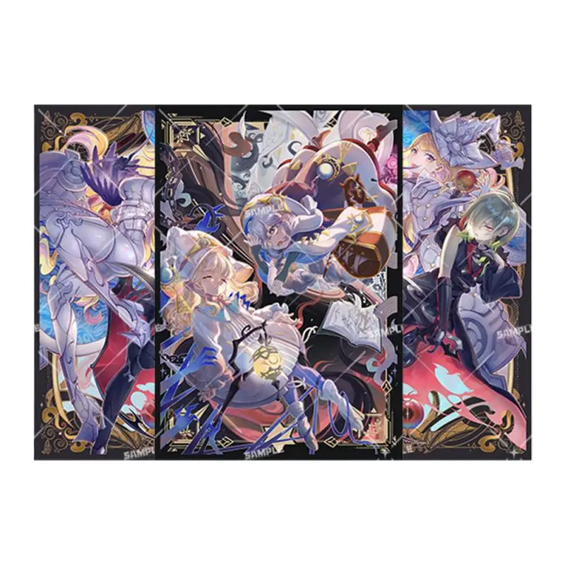 50Pcs/set Yu Gi Oh Card Sleeve Risette of The White Woods Anime Game Characters Laser Version Colorful Card Protective Cover