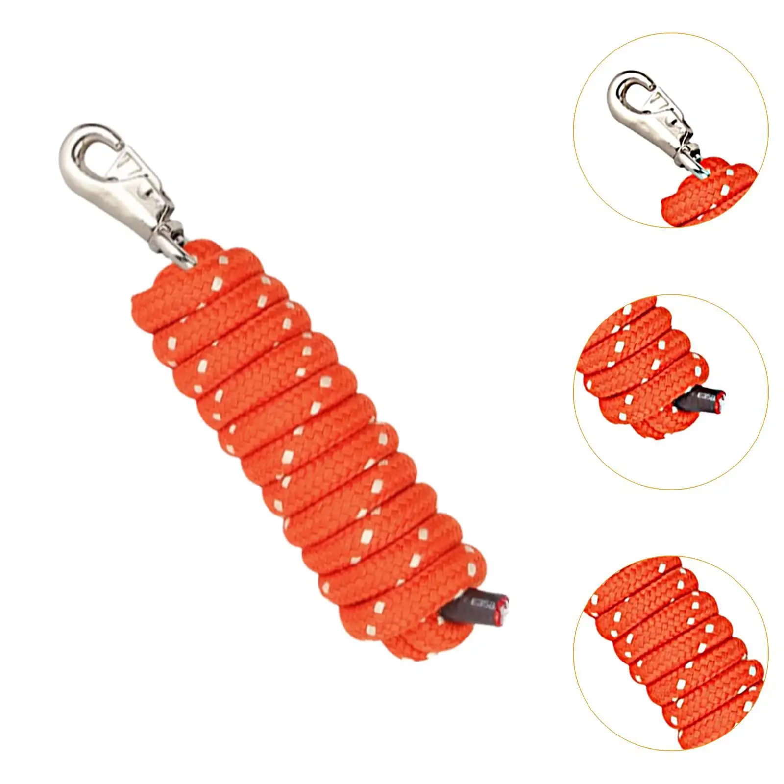 Training Horse Lead Rope 3 M Durable Nylon Two Tone Comfort Grip Snap Hook Equestrian Horse Equipment