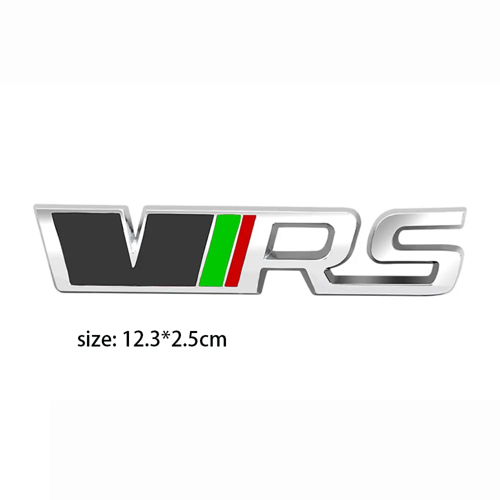3D VRS Sticker Letters Emblem Car Front Grille Fender Side Trunk Badge Label For A5 A7 RS VRS Stickers Accessories image 3