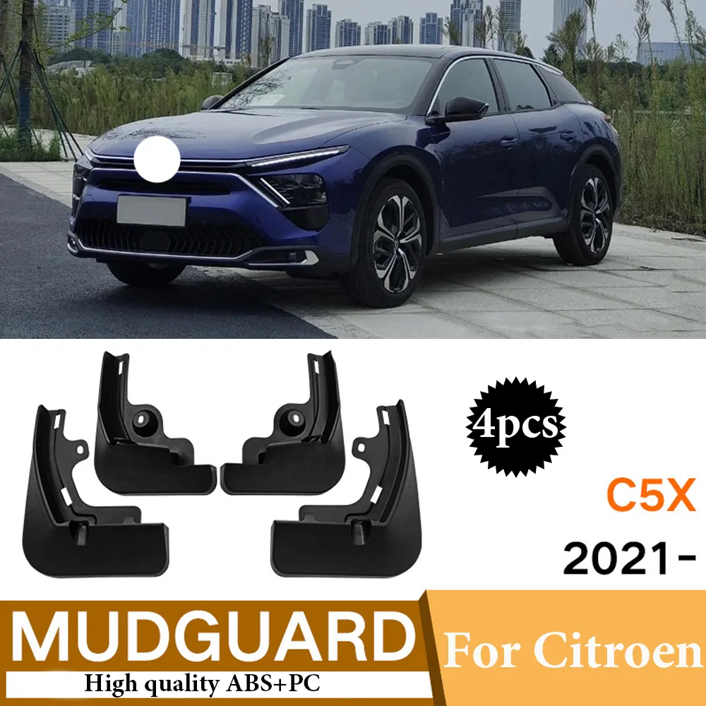 

Car-styling Mudflap For Citroen Versailles C5X 2021- Fender Mud Guard Splash Flaps Mudguard Car Accessories 4pcs