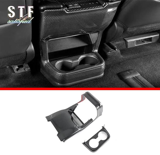 Carbon Fiber Style Interior Rear Air-Condition Vent Outlet Cover Trim For Toyota Sienna (XL40) 2021 2022 Car Accessories Sticker