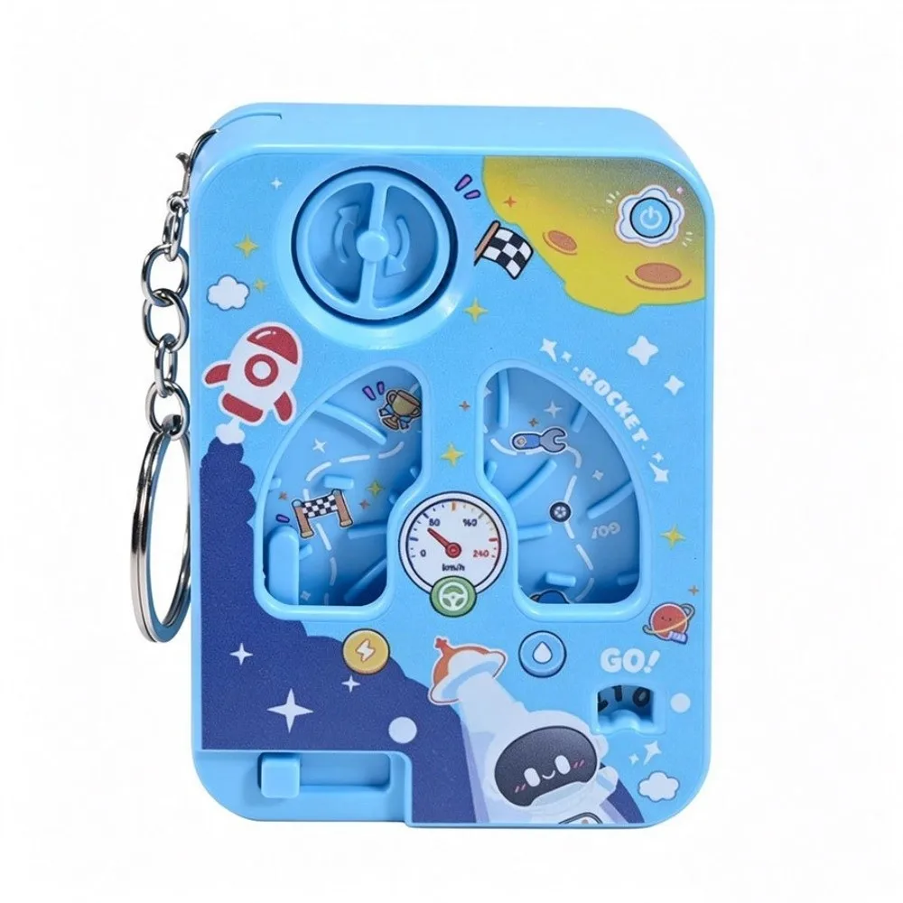 Decision Maker Game Console Keychain Entertainment Funny Racing Challenge Game Key Chain Cartoon Bag Hanging Pendant