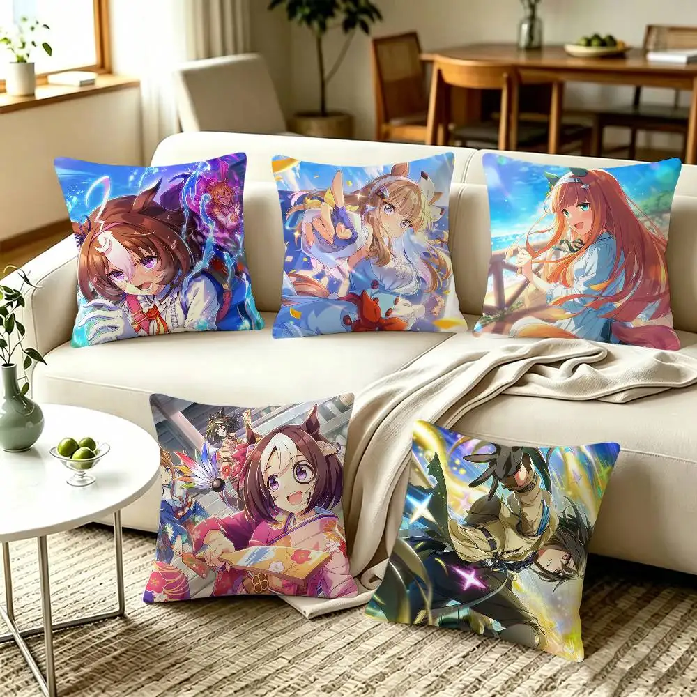 Umamusume Game Pillow Covers, Home Sofa Cushion Covers and Aecorative Custom