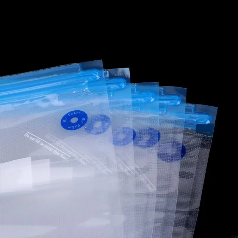 D0AB 5 ชิ้นทนทานอาหาร Saver สำหรับ Keeping ถุงสูญญากาศซิปกระเป๋า Home Kitchen