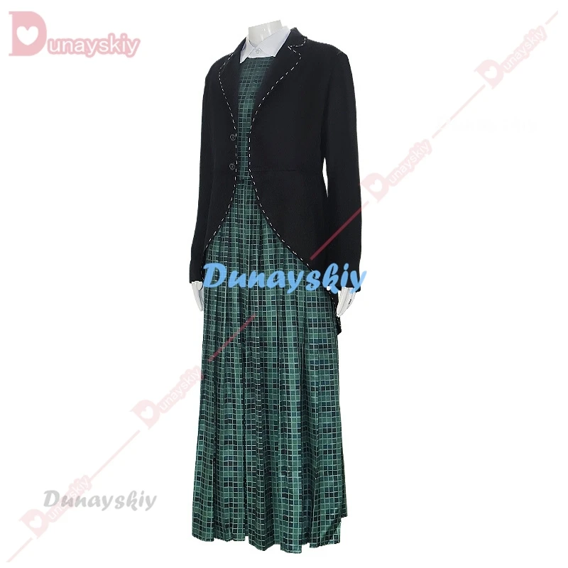 Costume de Cosplay de Dessin Animé Lydia pour Femme, Uniforme de Film d'Horreur, Manteau, Robe, Ensemble de ixd'Halloween