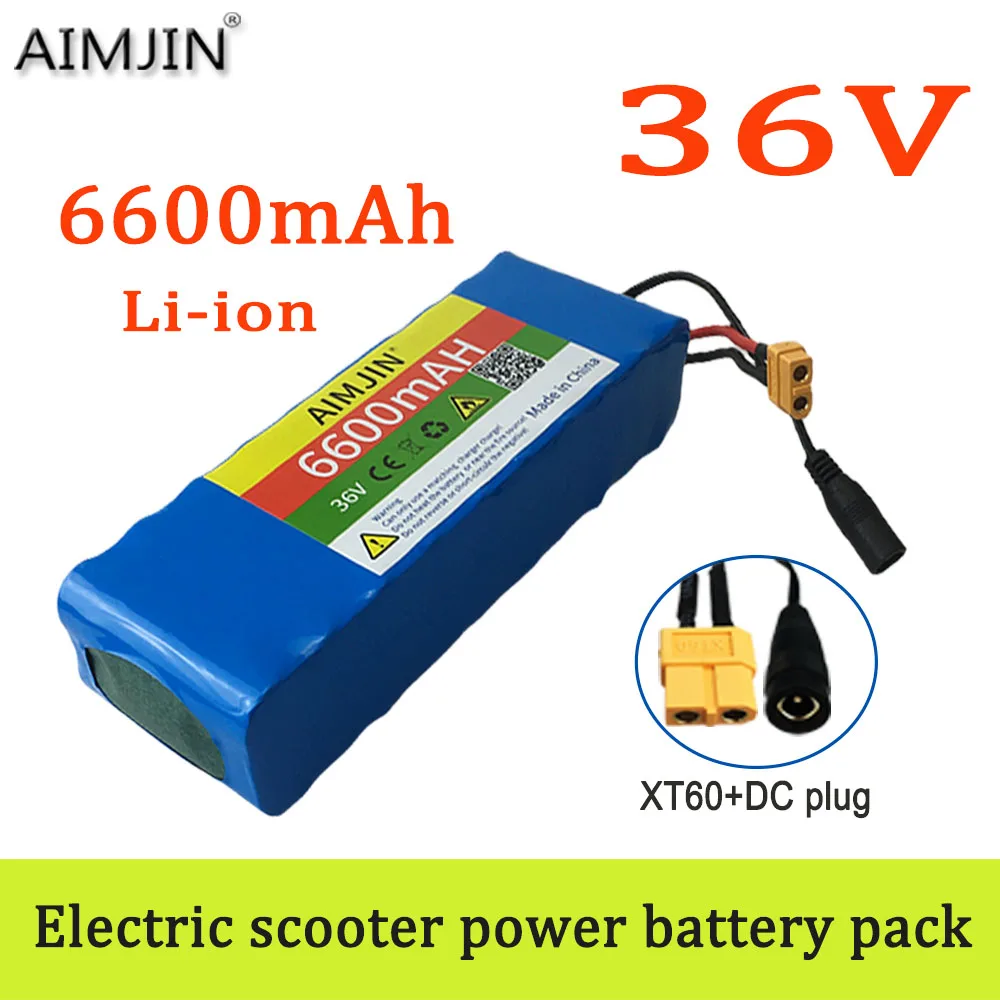 

18650 36V 6.6Ah 10S2P Rechargeable Battery Pack 6600mAh,Modified Bicycles,42V Mot