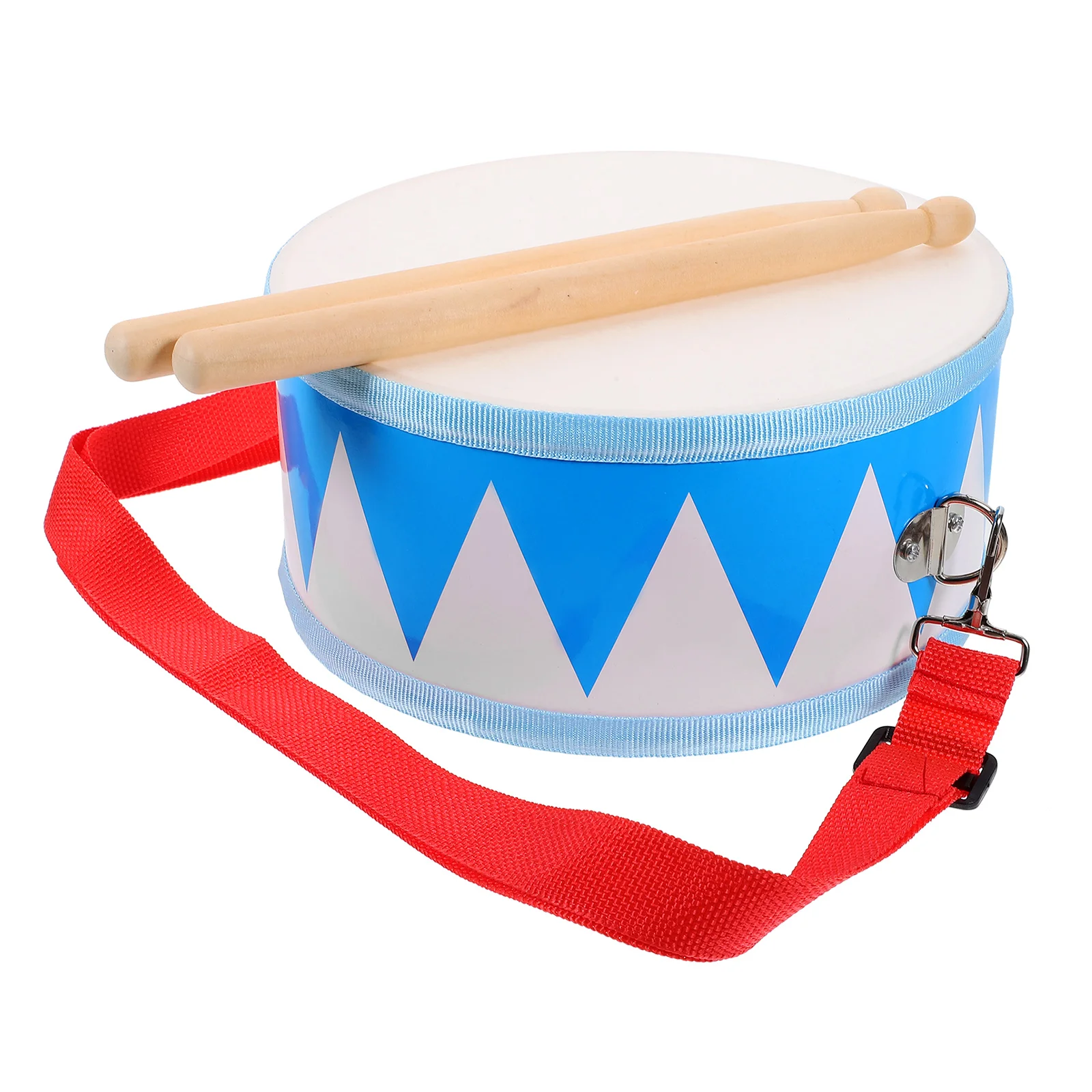 

1 Set Snare Drum Wooden Percussion Musical Instrument Educational Playtime Triangle Pattern Drum Set For