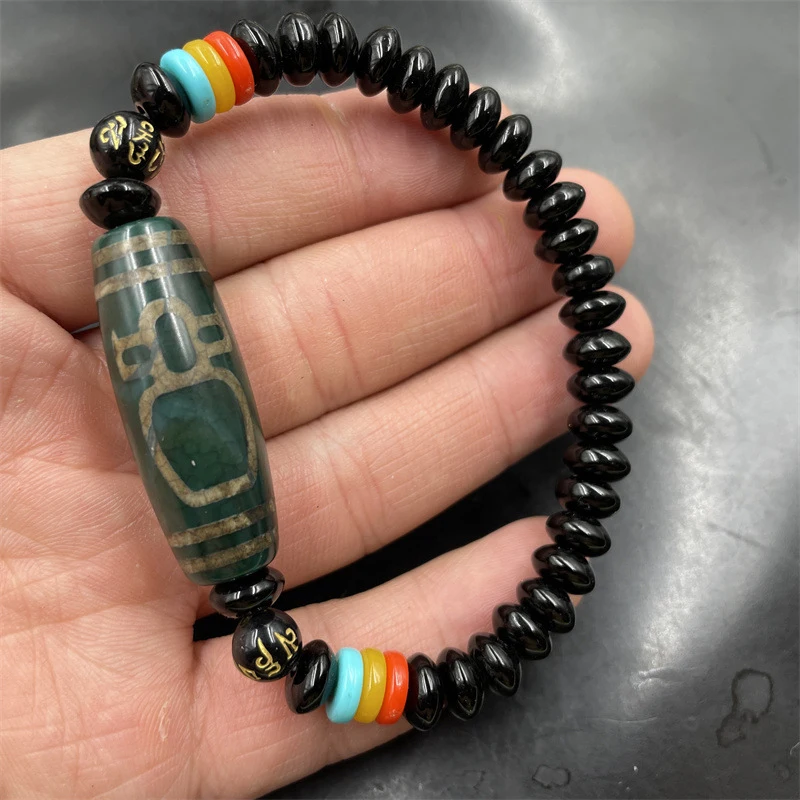 Natural Green Agate Simple Style Jade Bead Bracelet