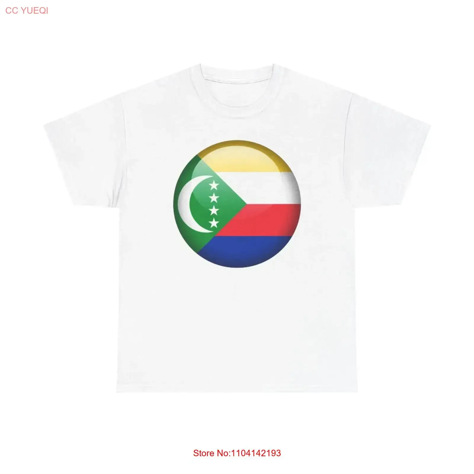 

Flag orb Comoros T Shirt vintage Washed graphic designer clothes Versatile streetwear Unisex Soft Breathable Casual