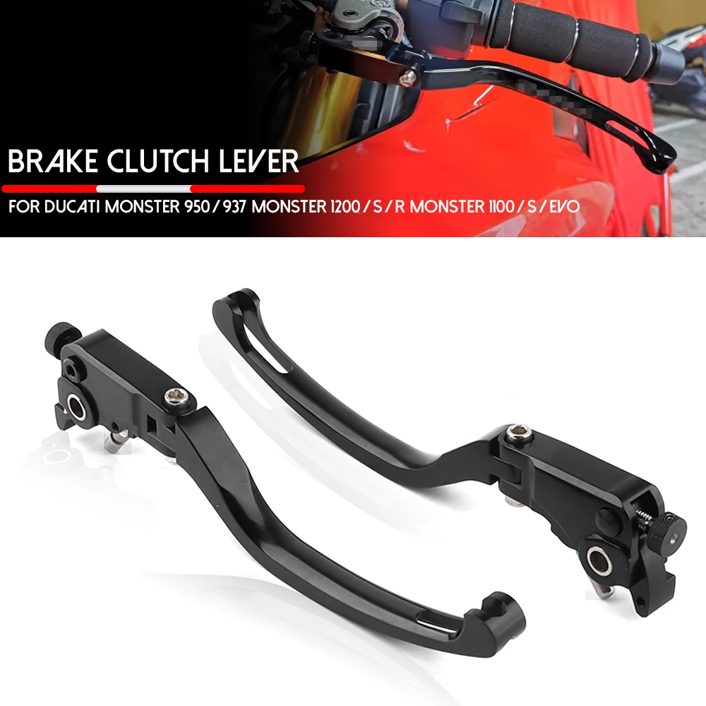 For DUCATI MONSTER 950 /937 MONSTER1200 S R MONSTER1100 S EVO S4RS / S4R Adjustable Clutch Brake Lever Front Control Handles