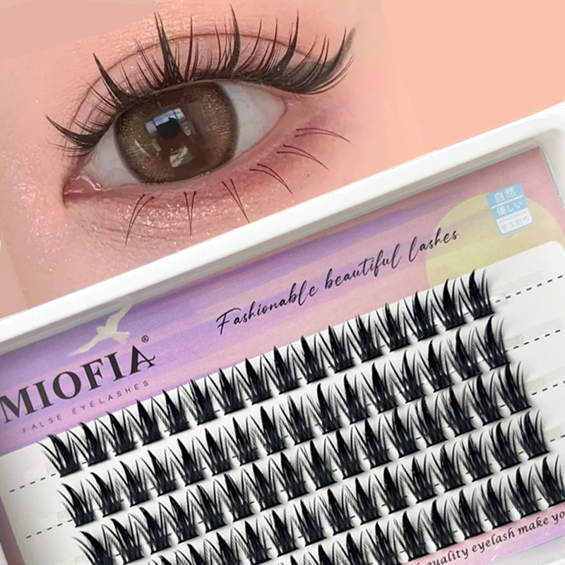 

1 Box/80 Bunches Mink Eyelashes 3D Individual DIY Eyelash extension ，Natural Russian Eyelash cluster Makeup Tool Lashes