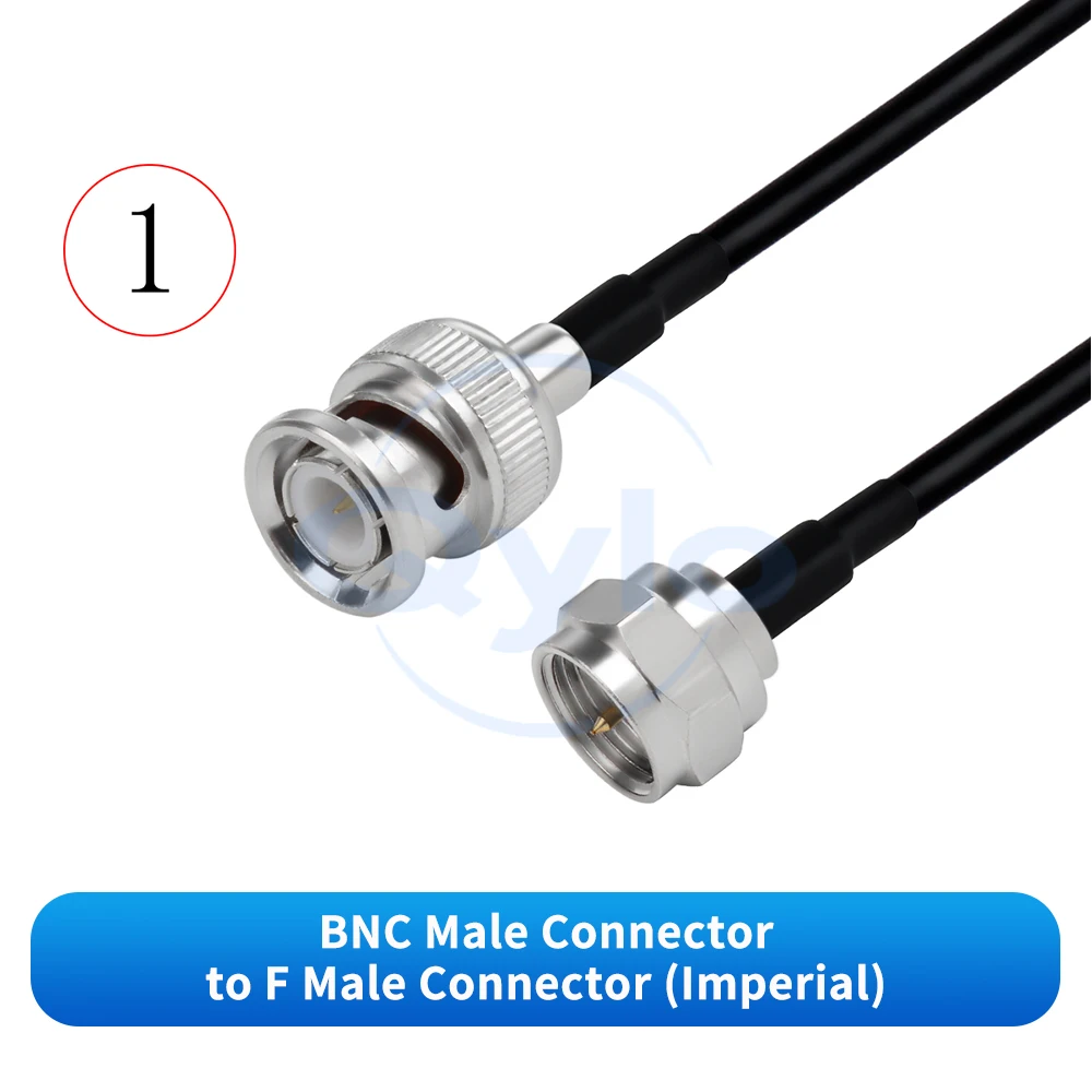 (1 pcs) BNC to F-type Male / Female Adapter Cable Multi-strand RF Coaxial RG58 Connection Cable 0-6GHz BNC to F Extension Cable