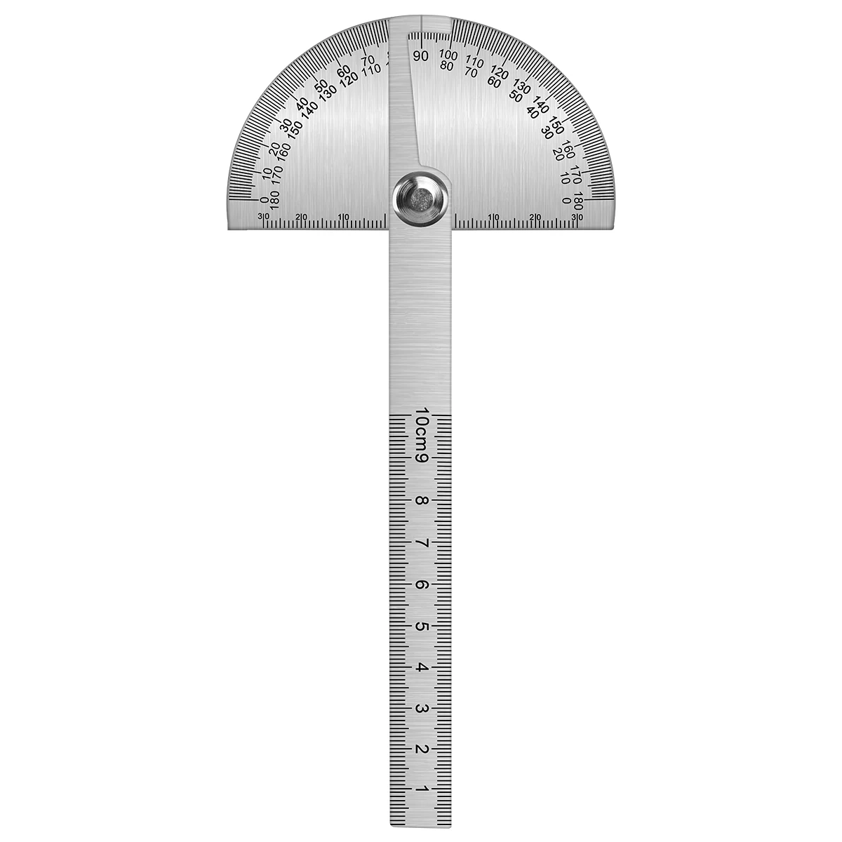 1PC Protractor Angle Ruler Stainless Steel Goniometer Dividing Gauge Angle Ruler 180 Degree Semi Circular Carpenter 10cm