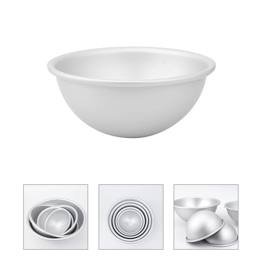 Pudding Cake Mold Soap Molds Dome Tin Aluminum Half Football Sphere Baking Mould