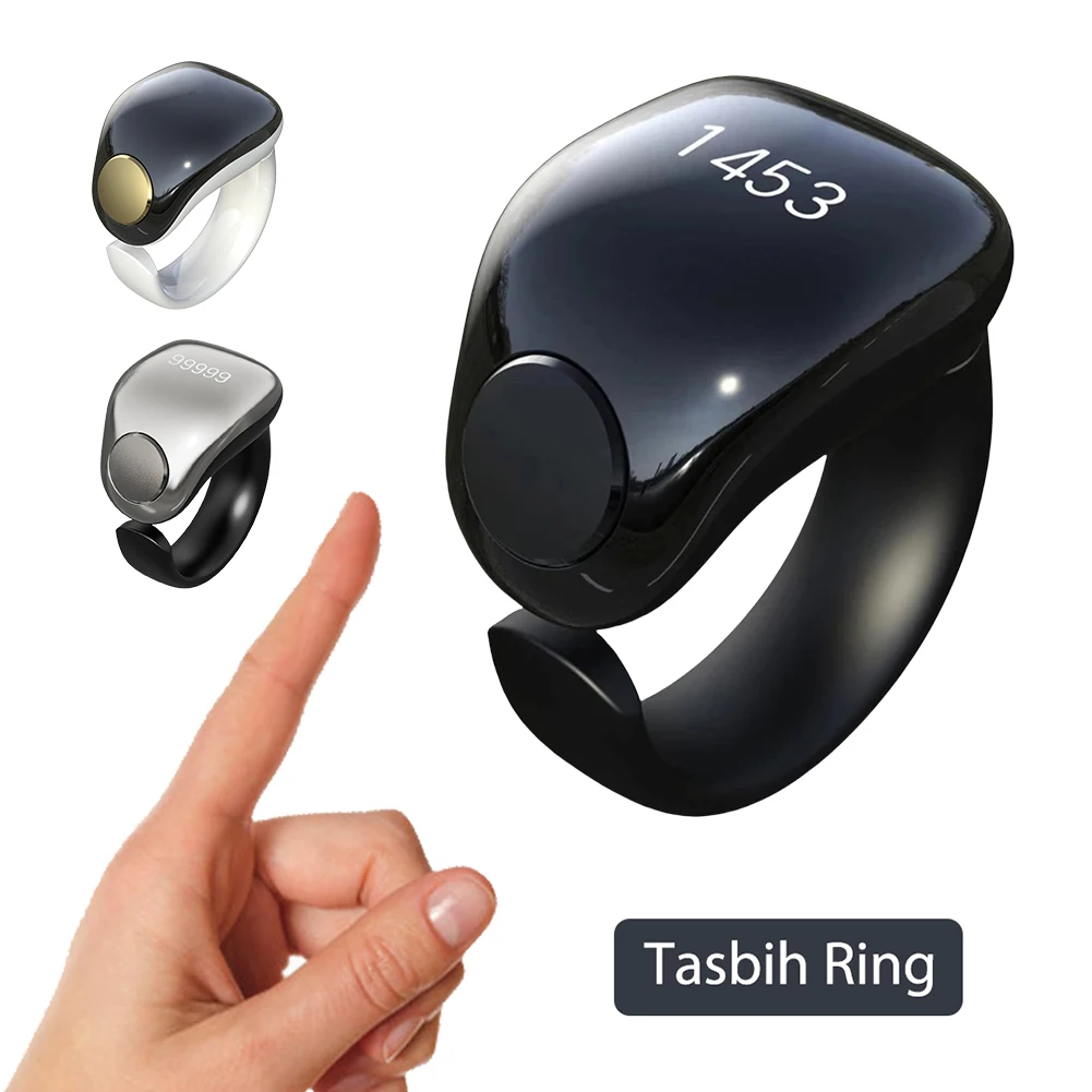 Muslim Gift Smart Electronic Counter Waterproof Tasbeeh Tasbih Zikr Ring Digital Tally Counter Interchangeable Rings 18/20/22mm