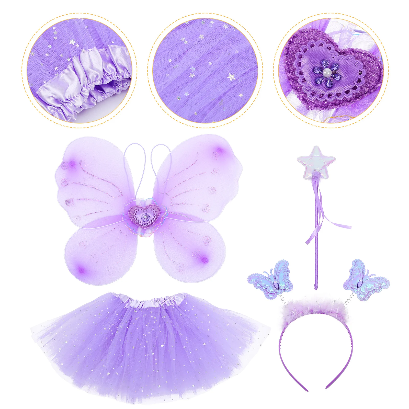 

Butterfly Wings Set Fairy Costume Skirt for Girls Outfits Kids Fancy Dress Fabric Cosplay Baby