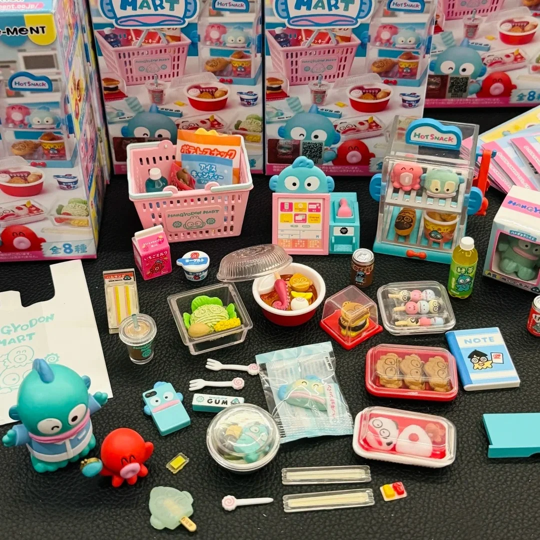 

Sanrio Hangyodon Blind Box Miniature Supermarket Life Scene Shopping Food Play Figurine Collectible For Sanrio Fans