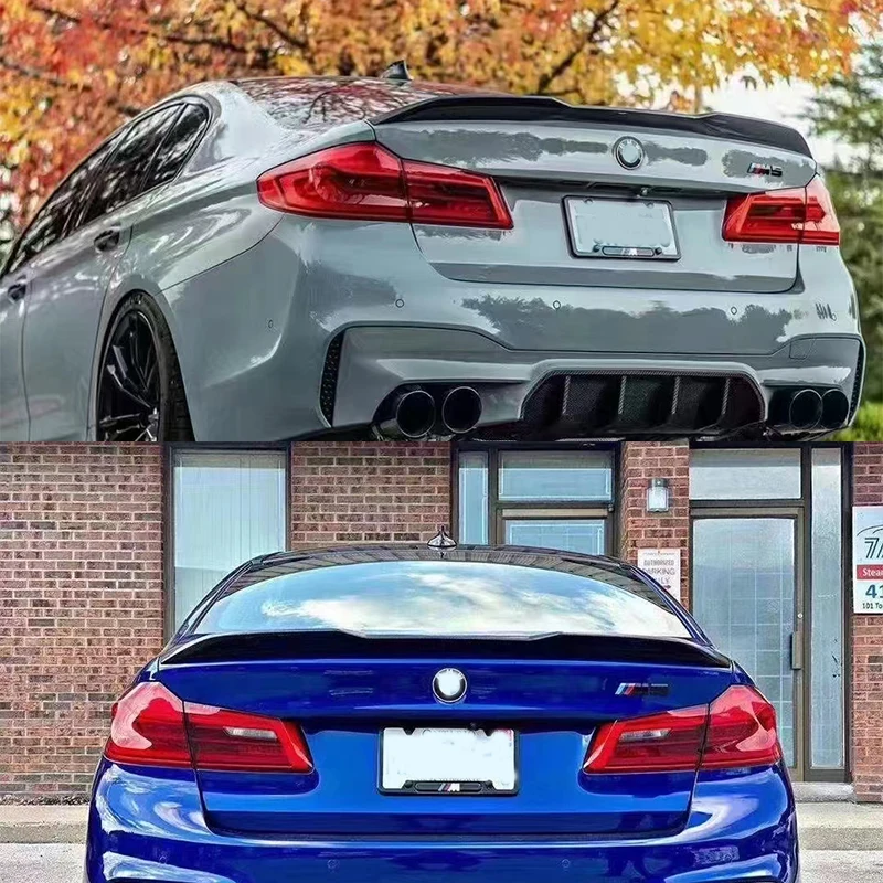 Real Carbon Fiber Trunk Spoiler for BMW5 Series G30 520i530i540i M550i Sport M5 Sedan 2017-2021 PRO Spoiler Wing Lip Accessories