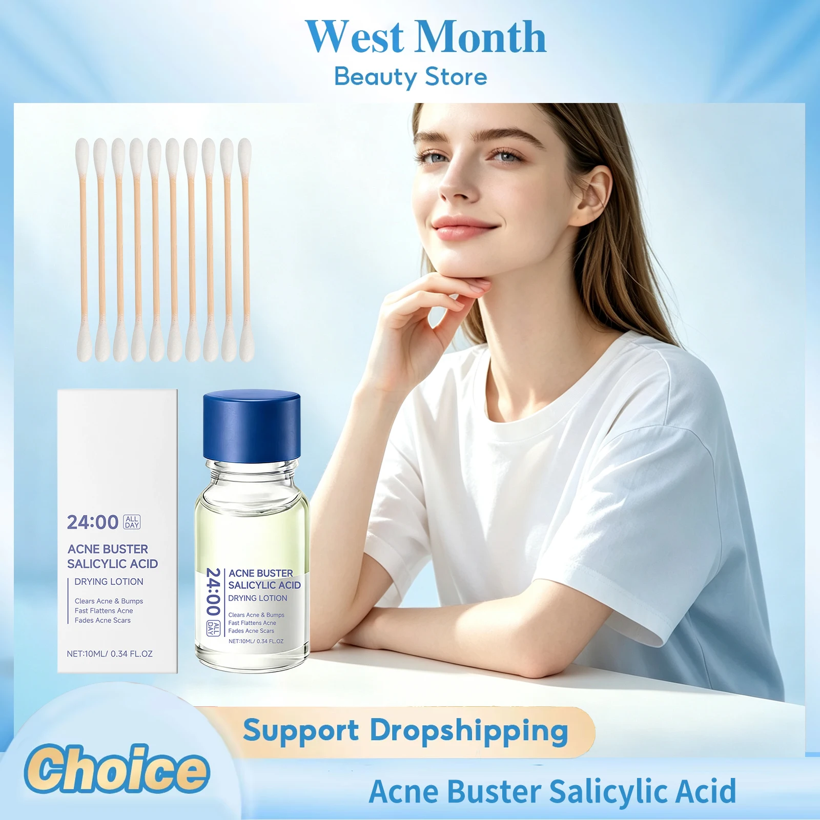 Acne Buster Salicylic Acid Drying Lotion Oil Control Remove Blackhead Fade Acne Scars Repair Pimple Soothing Smoothing Skin Care