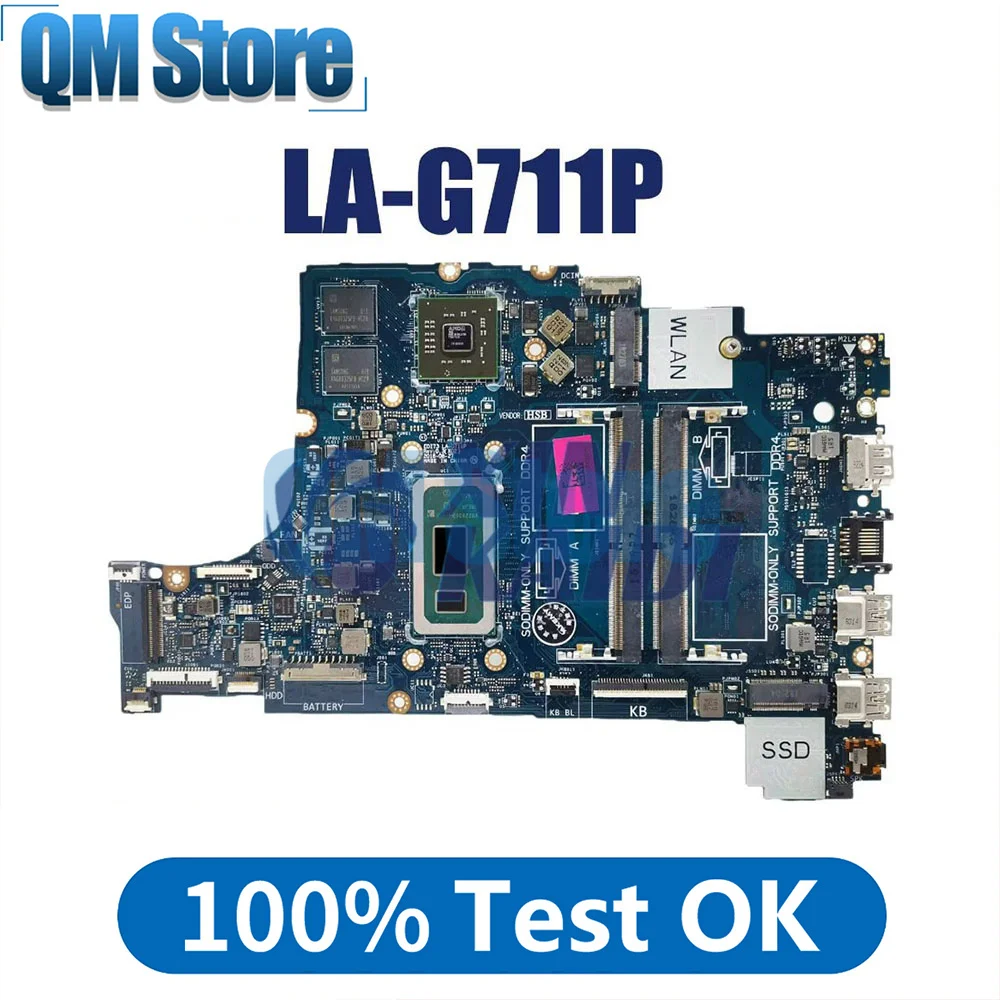 Laptop Motherboard For Dell Inspiron Vostro 3480 3580 3780 0CX07X LA-G711P CN-0N2PHY Notebook Mainboard with I5 I7 8th CPU Gen