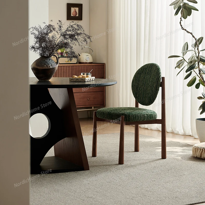 Mid-century  Restaurant Dining Chairs Living Room Lounge Interior Accent Dining Chairs Wooden Nordic Home Furniture Chaise