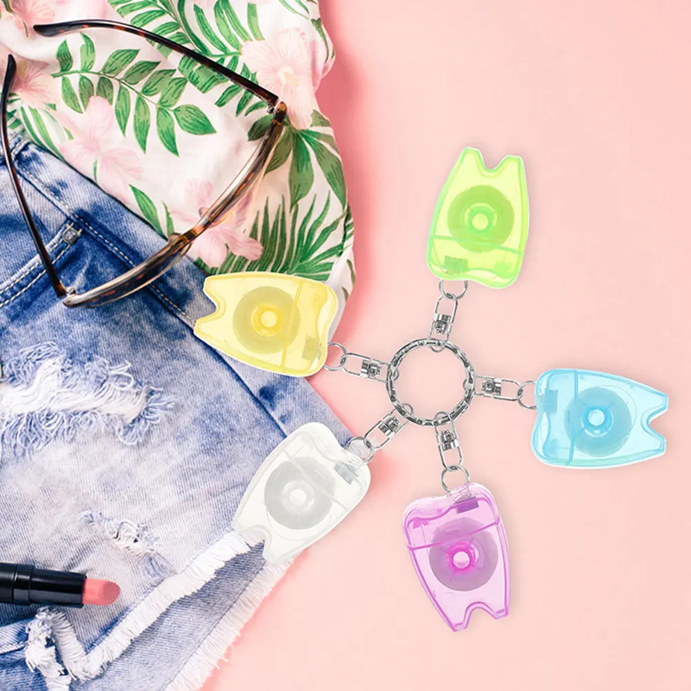 

Набор из 6 портативных зубных нитей-флоссеров с брелоком, компактный и удобный футляр для путешествий, инструмент для ухода за полостью рта, зубные инструменты для домашнего использования