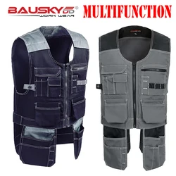 Bauskydd-Gilets de travail multi-poches pour hommes, vêtements de travail de plein air, gilets à outils, expédition rapide, haute qualité