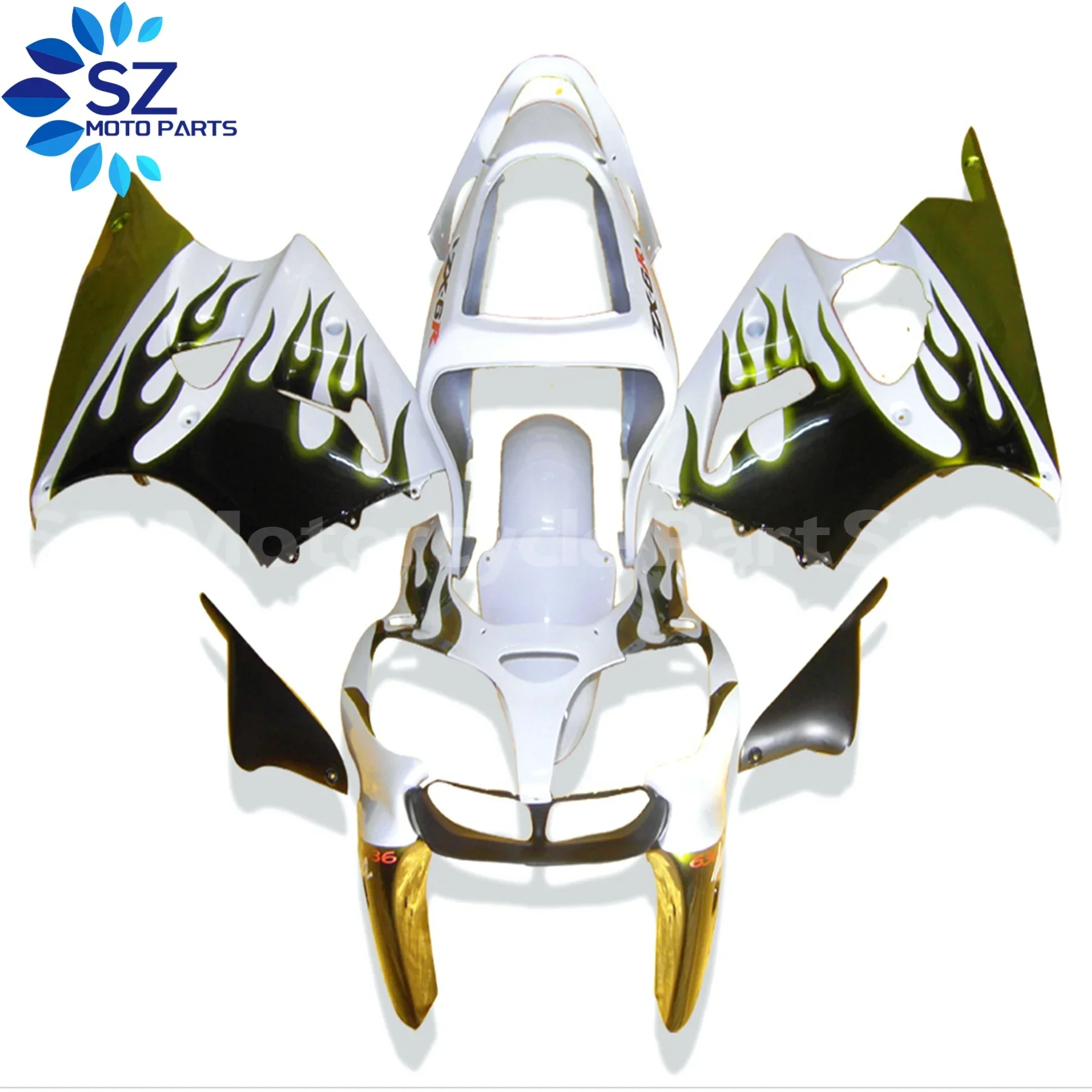 جديد ABS دراجة نارية كامل الهدايا المجمعة صالح لكاواساكي ZX-6R ZX6R 636 2000 2001 2002 00 01 02 مخصص Fairings أطقم هيكل السيارة قذيفة