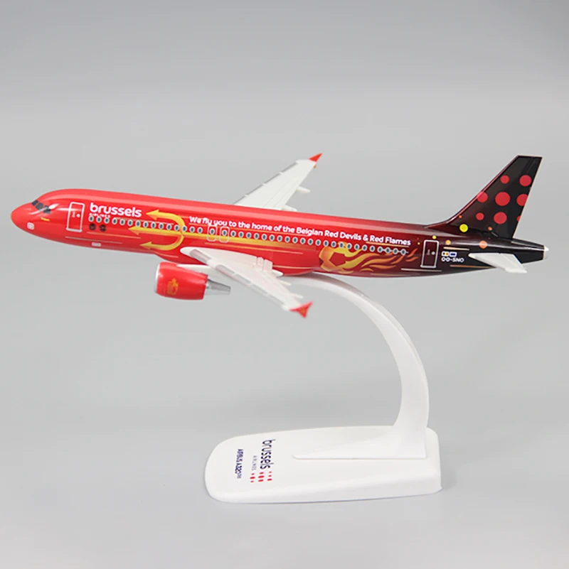 1:200 Scale A320 Trident Brussels Airlines ABS Plastic Airplane Model Toys Aircraft Plane Model Toy Assembly for Collection