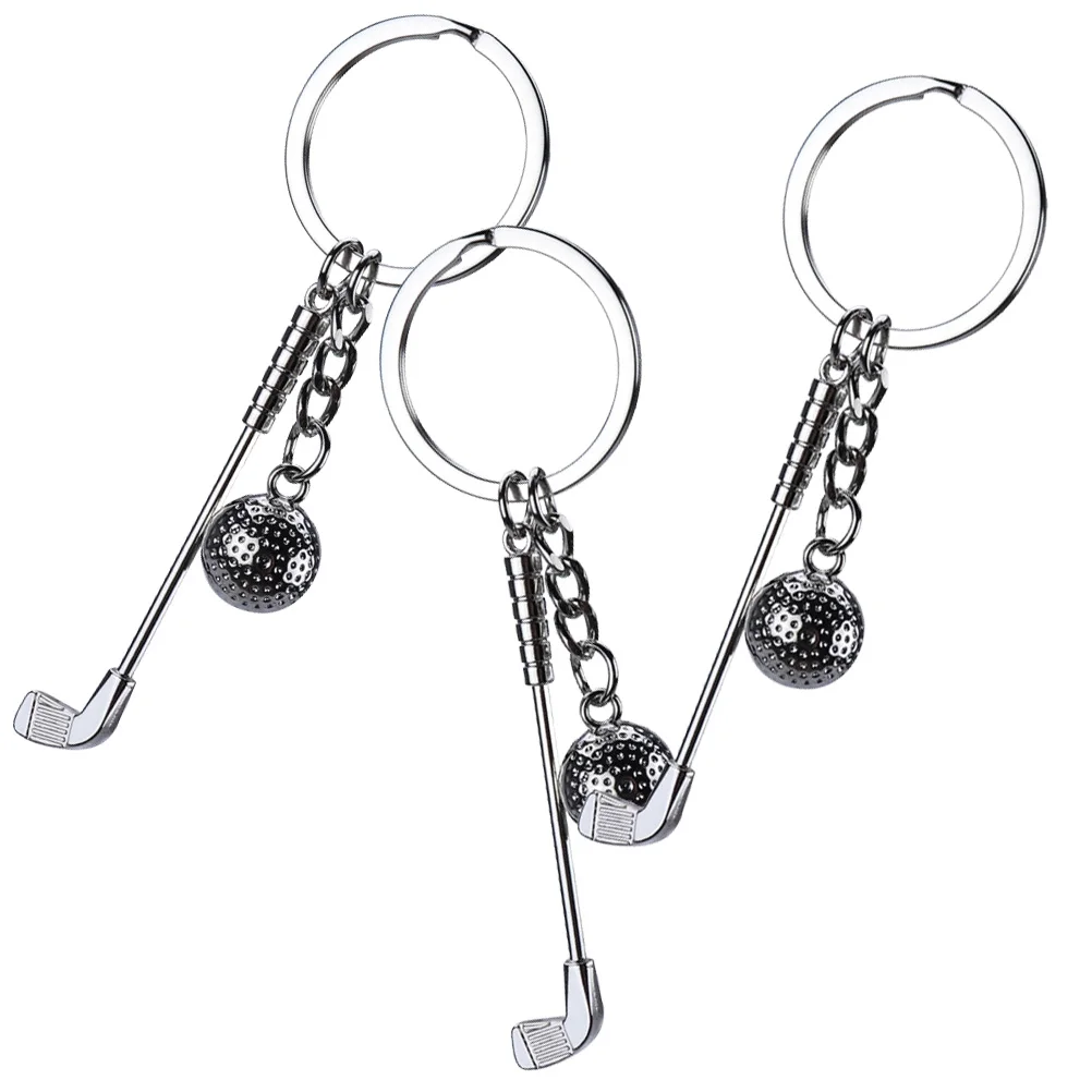 

Golfs Ball Keychain Zinc Alloy Durable Lightweight Sturdy Metal Car House Door Keys Pendant Sports Elements Backpack Hanging