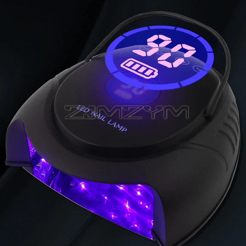 64 ワット充電式ネイルドライヤープロフェッショナル LED/UV ライトネイルマシンネイルランプタイミング機能付きネイルアートツール