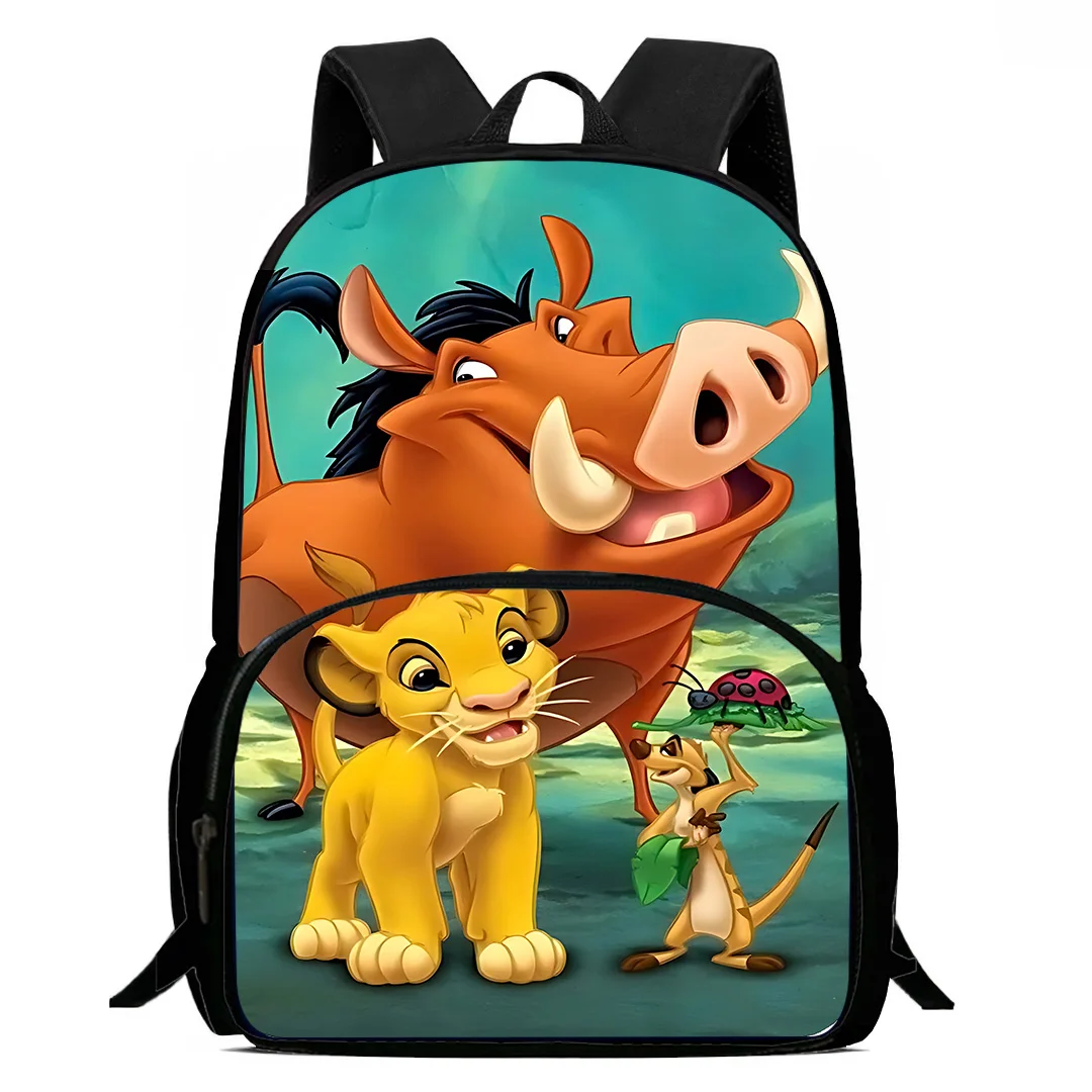 Mochila dos desenhos animados do Rei Leão para crianças, mochilas Simba, mochilas escolares, mochila durável, presente de aniversário, acampamento, meninos, meninas, criança