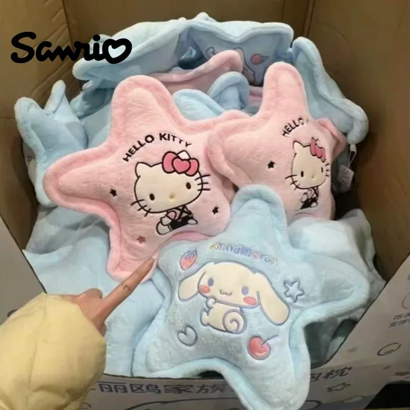 

Sanrio Hello Kitty Star Doll Pillow Cartoon Anime Accessories Printed Kawaii Home Pillow Ornament Girlfriend Kawaii Toy Gift