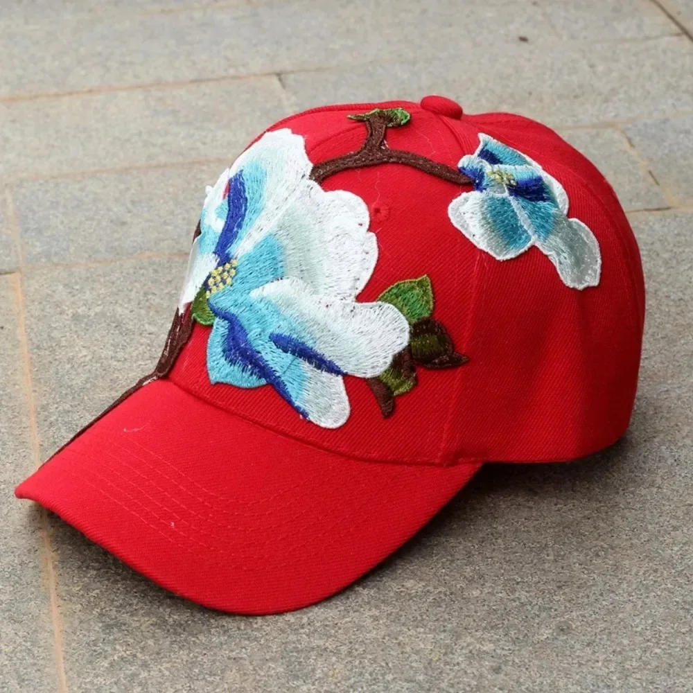 Embroidery Casual Vintage Elegant Harajuku Hip Hop Stage Sun Hats for Women Visors Baseball Cap Streetwear Ethnic Style Fashion