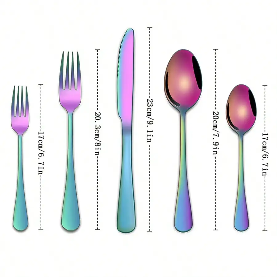 Color 30/60-Piece Silverware Sets with Organizer – Serves 6/12 People – Includes Knives, Spoons, and Forks – Stainless Steel Tab